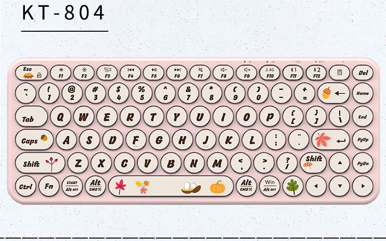 hrhpym适用于惠普糖豆键盘贴无线蓝牙按键贴纸圆形卡通可爱女生装饰