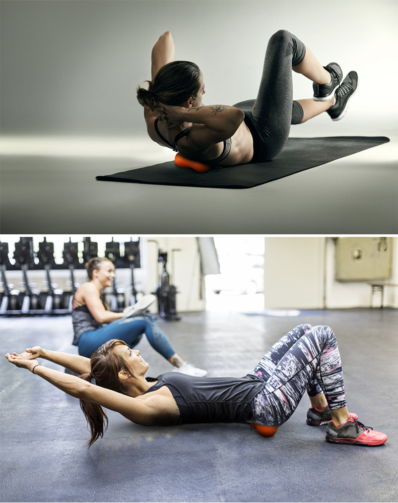 筋膜球肩颈脚底颈膜球瑜伽花生球双球按摩球足底经络肌肉放松球 橙色