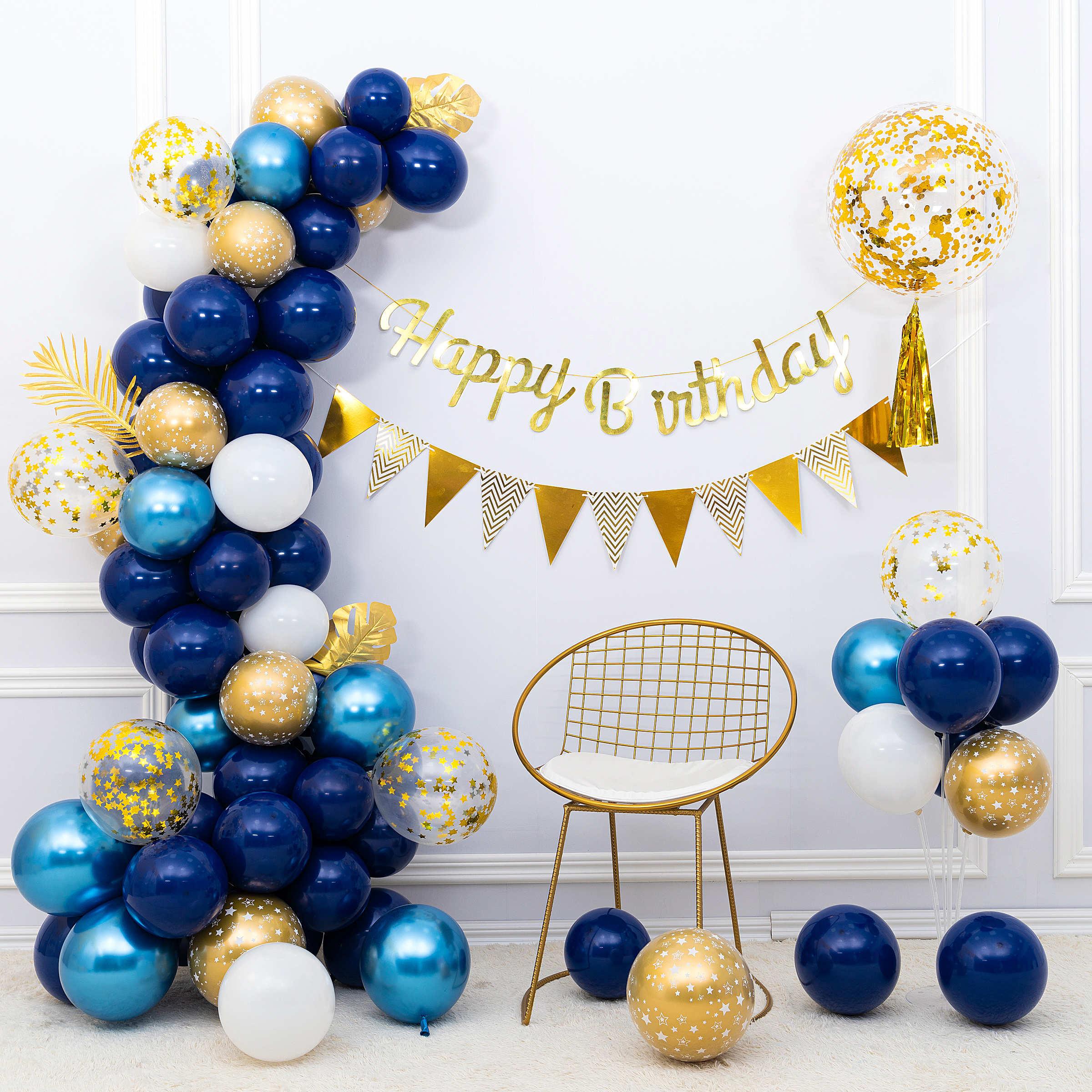 宝宝1周岁生日布置气球海报套餐小王子星空主题会场背景墙装饰品2
