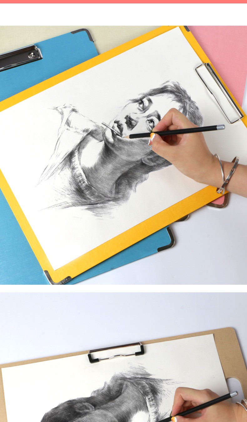 8k速写夹美术写生画夹8k素描纸画板套装木板夹子户外便携式多功能学生