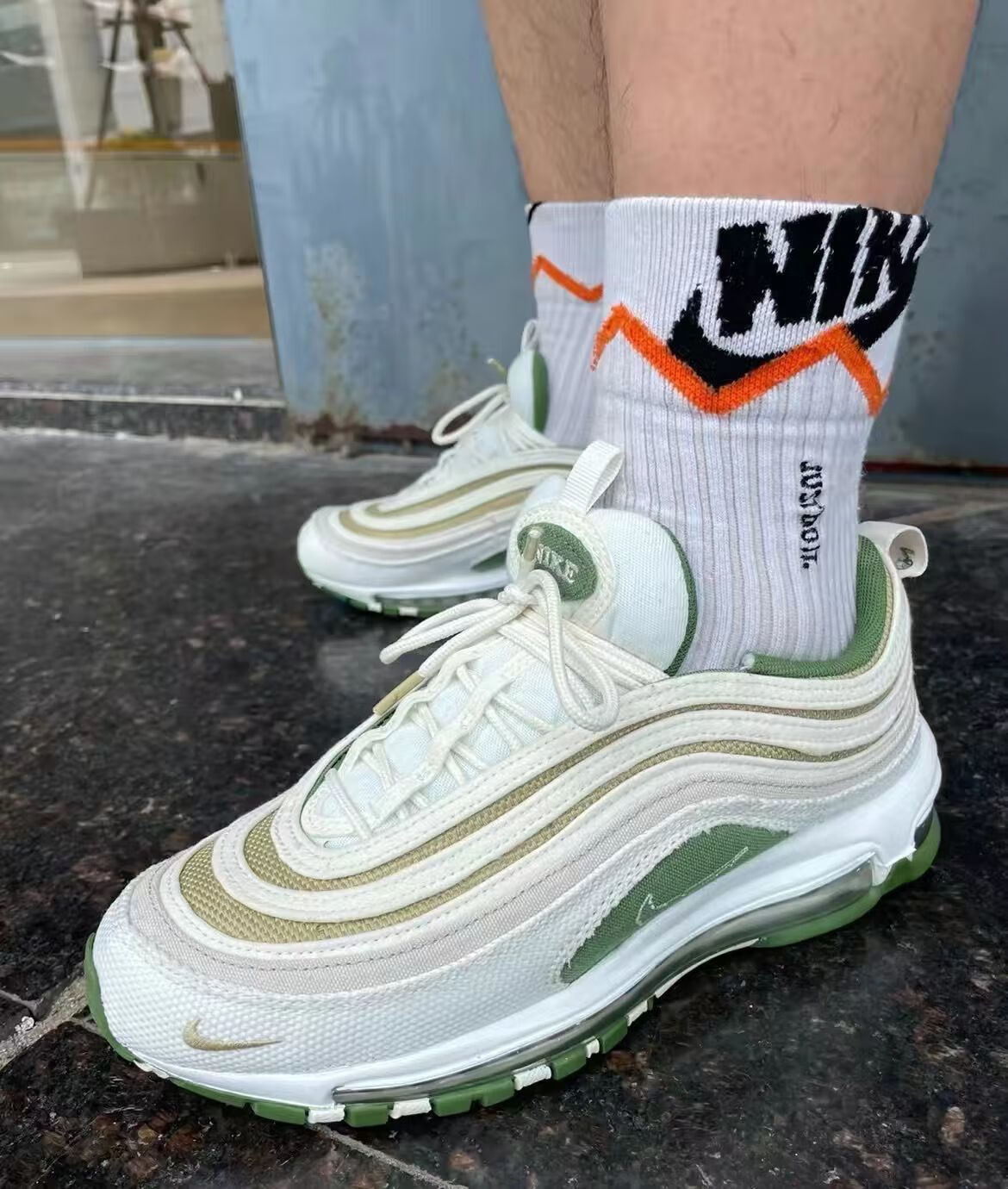 air max97子彈頭 燈芯絨 軟木塞 低幫男女全掌氣墊休閒運動跑步鞋