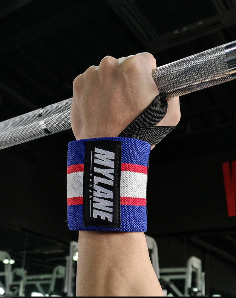 健身护腕男弹力绷带缠绕腕带加压防扭伤运动护腕弹力护腕两只装 全红