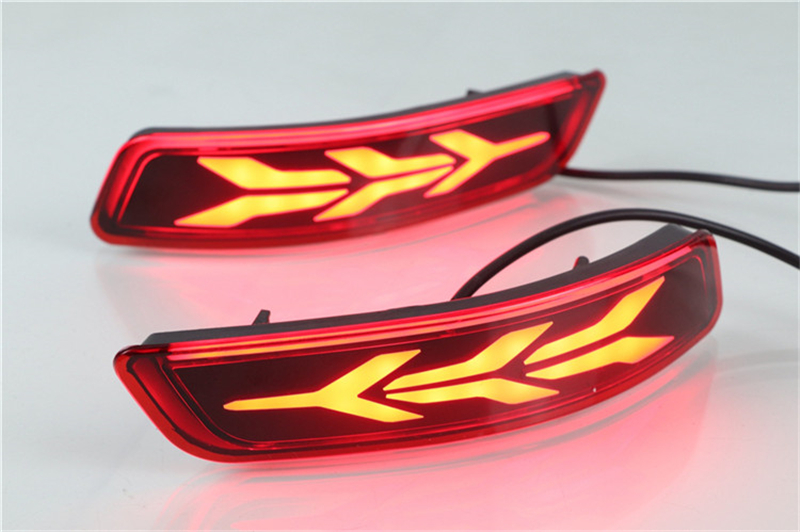 适用于14-18款丰田卡罗拉后杠灯14 16 17改装led后保险杠雾灯转向