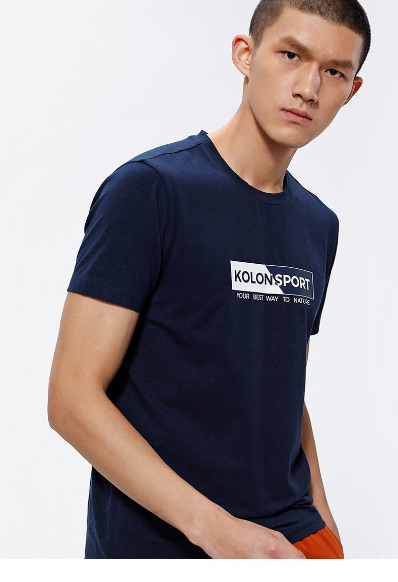 kolon sport/可隆户外t恤 男女汉麻吸湿快干圆领短袖衫夏装男士抗菌凉