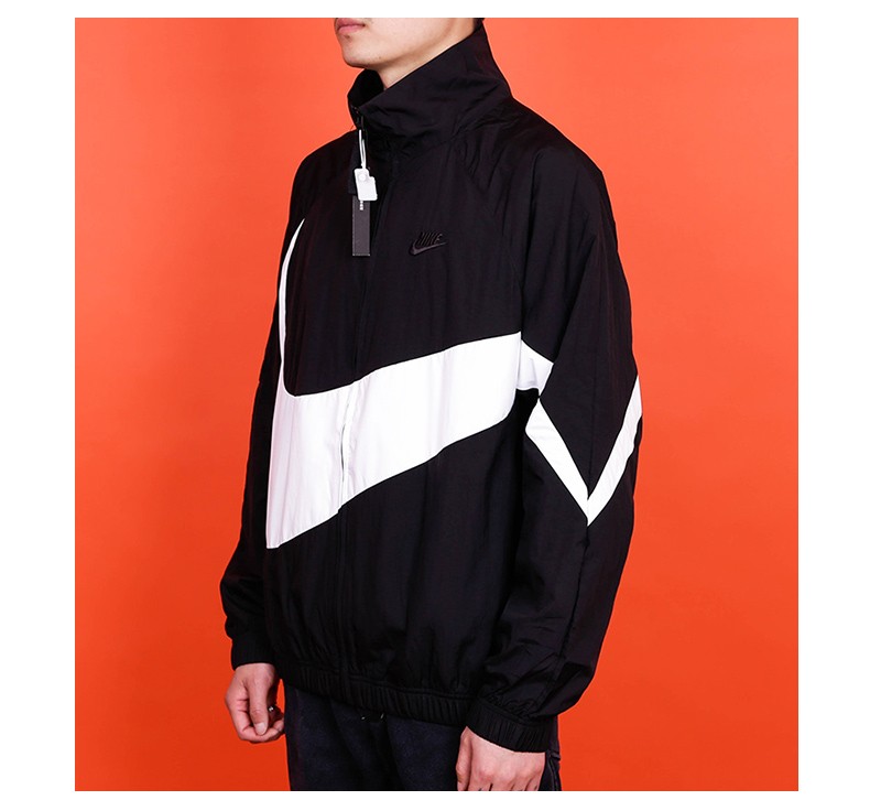 耐克nike big swoosh外套男运动黑白大钩子logo潮流百搭卫衣男子防风