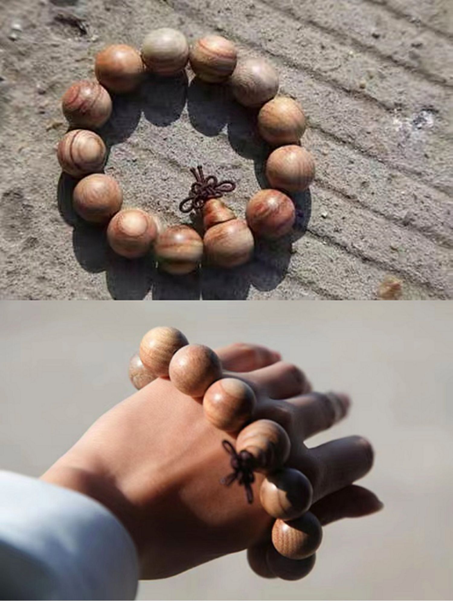 香樟木佛珠天然有香味驱蚊红樟树根老料手串男108颗手链樟木 15mm15颗