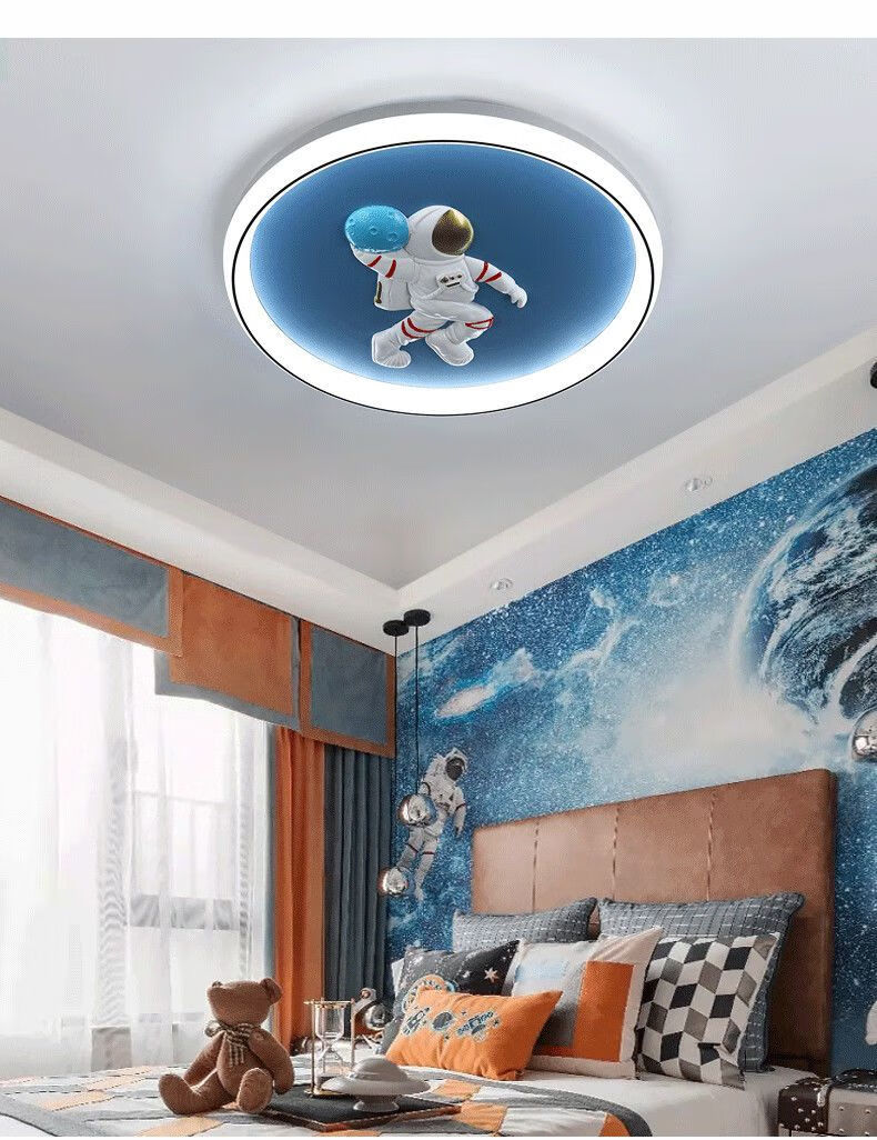欧普侍儿童房灯男孩卧室灯女太空人卡通创意房间led吸顶灯定制预售