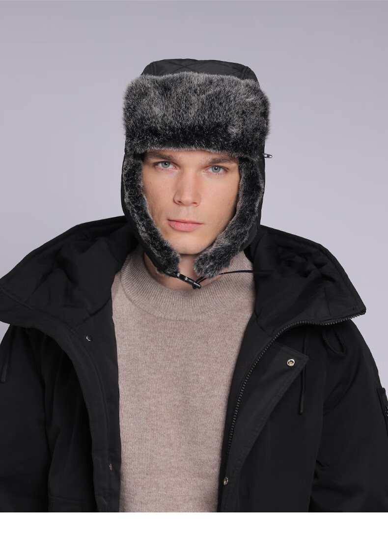 juniper雷锋帽男冬天保暖东北户外青年加厚骑车女防风防寒护耳棉帽子