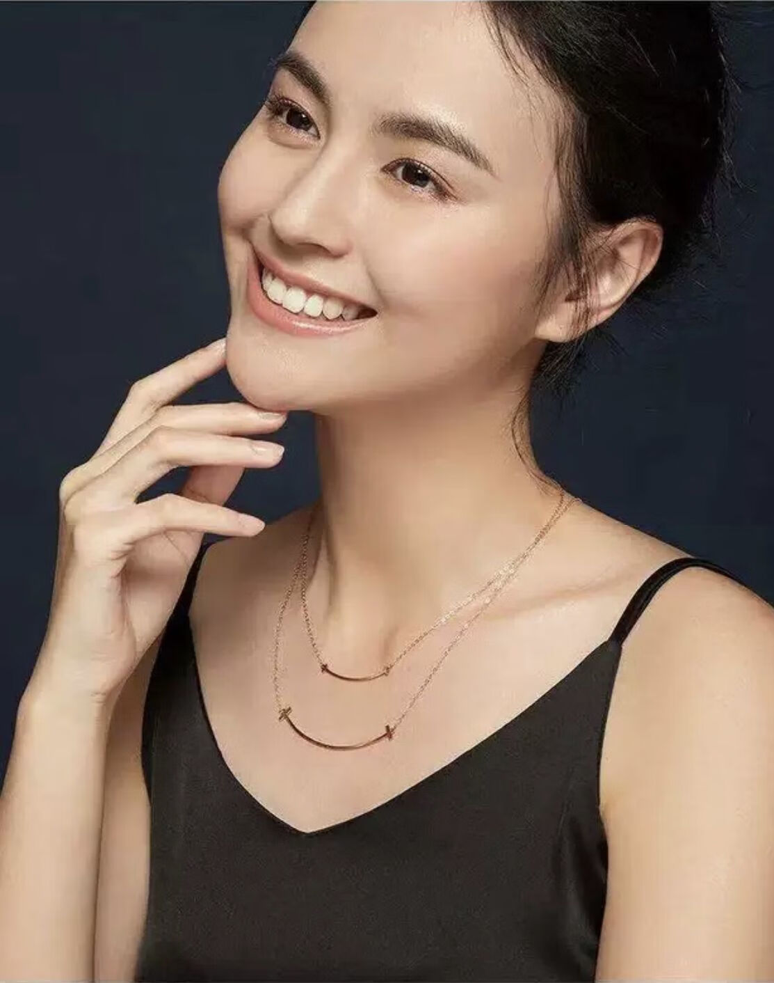 tifuniy 项链 tiffany蒂芙尼项链女s微笑锁骨链时尚韩版ins气质女友
