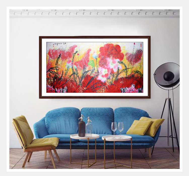 定制著名佛教画家杨建国春之图原创办公室客厅卧室装饰挂画