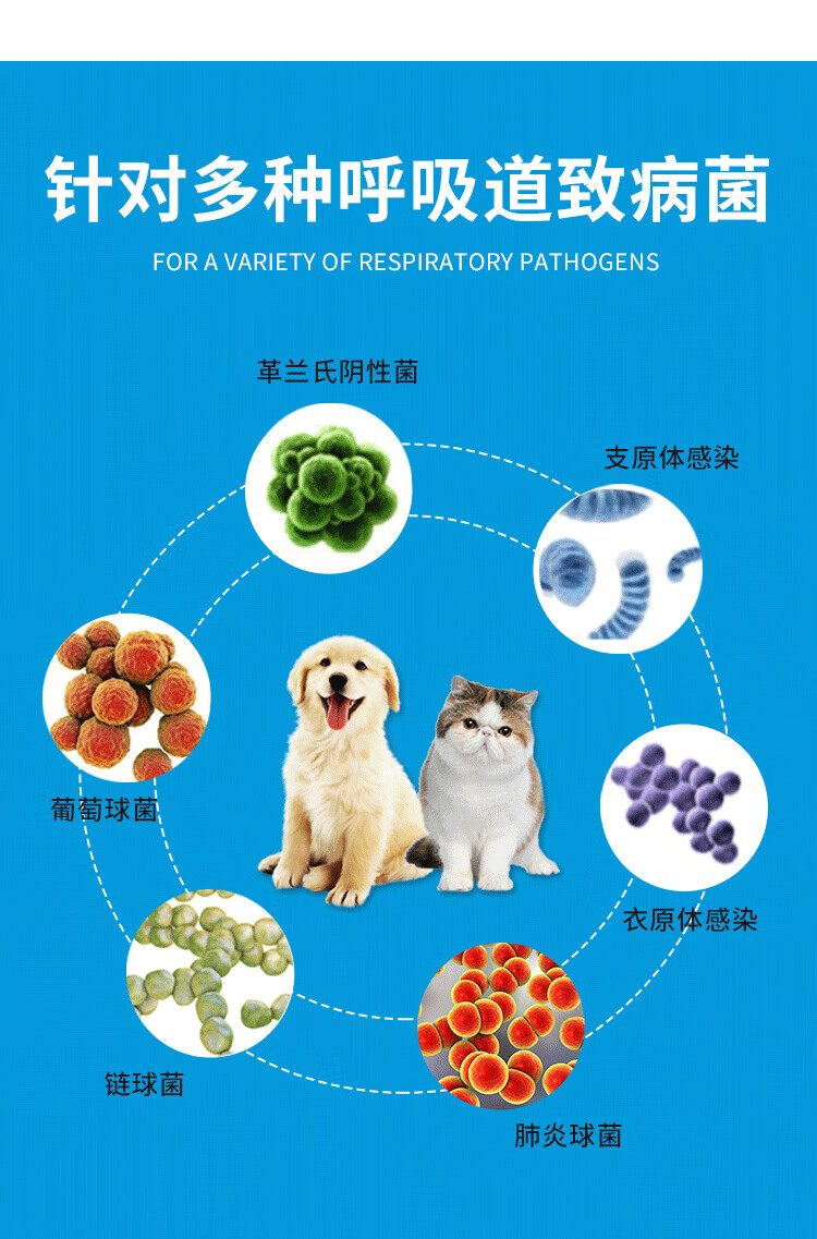 9，寵物鹽酸多西環素片貓咪咳嗽打噴嚏流鼻涕鼻支狗狗窩咳支原躰衣原躰感染皰疹盃狀病毒河訢犬貓葯 貓盃狀病毒：多西+甲硝唑+清瘟