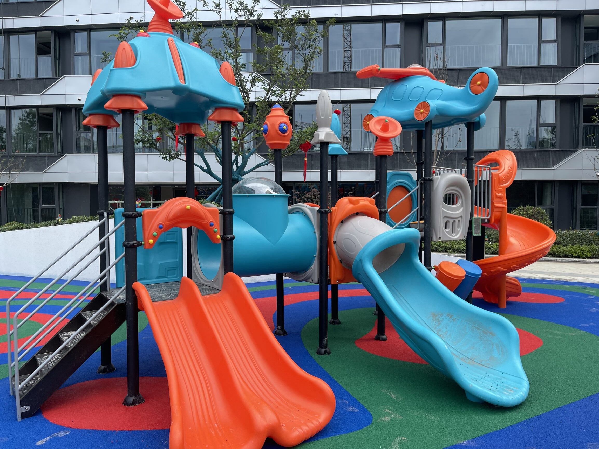 幼儿园大型滑滑梯秋千组合儿童小区公园户外游乐设备室外塑料玩具 14