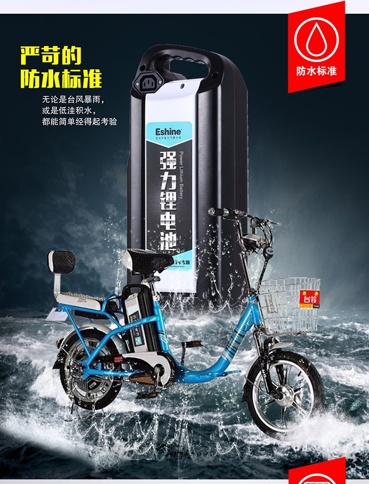 愉途台嘉松吉雅迪菲尔电瓶车通用电动车电池10ah12a专用矮款48v20ah充