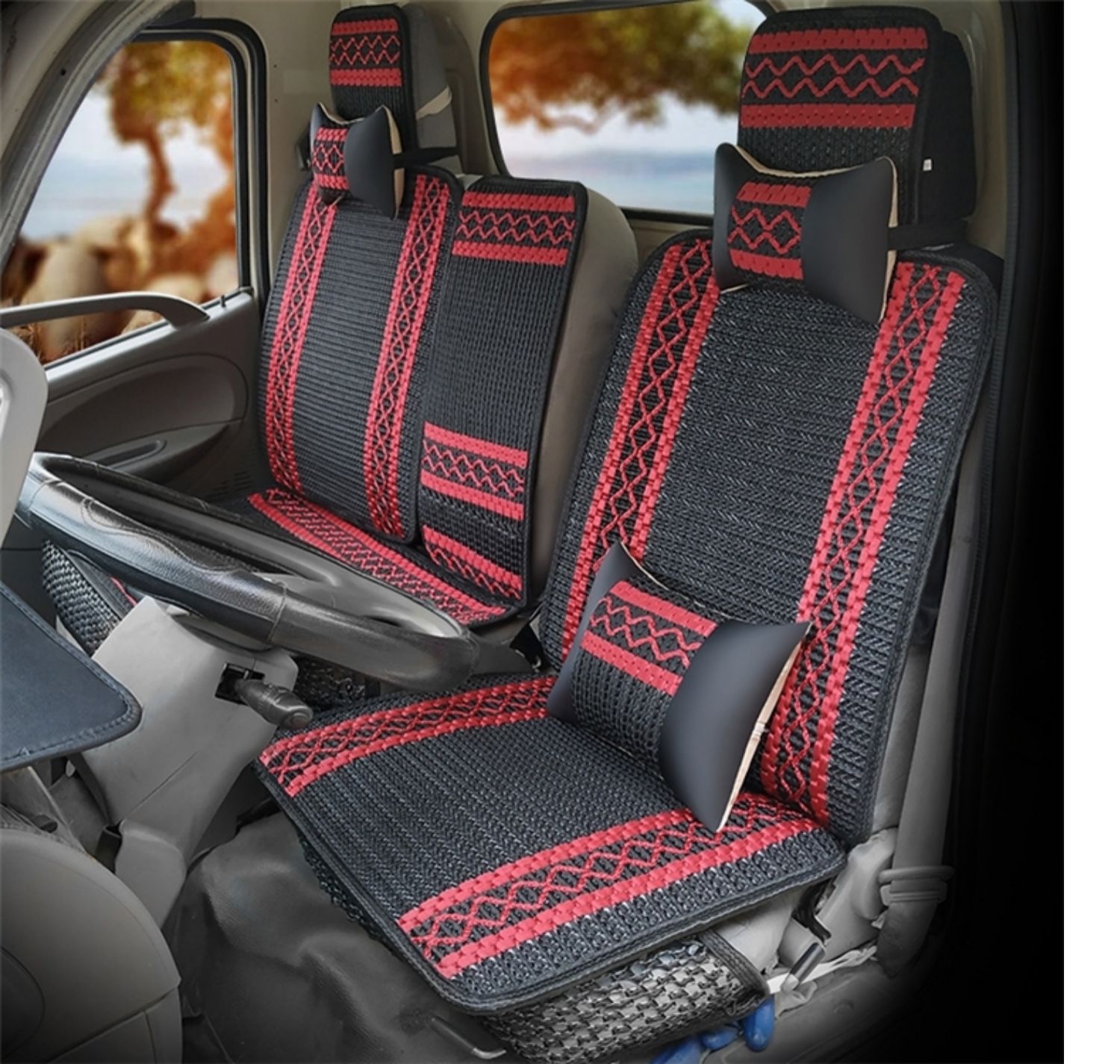 时风小货车坐套直营精品大货车东风天龙座套天锦坐垫亚麻四季通用专车