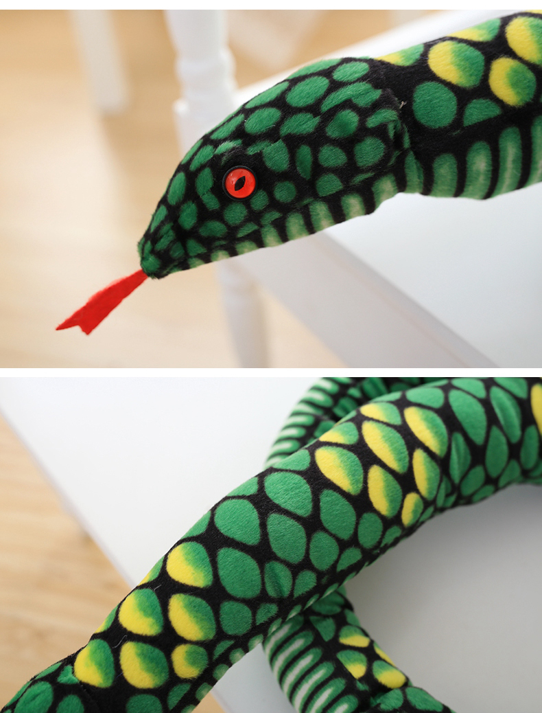 毛绒玩具仿真蟒蛇眼镜蛇公仔抱枕娃娃玩偶生肖蛇创意生日毕业礼物蓝色