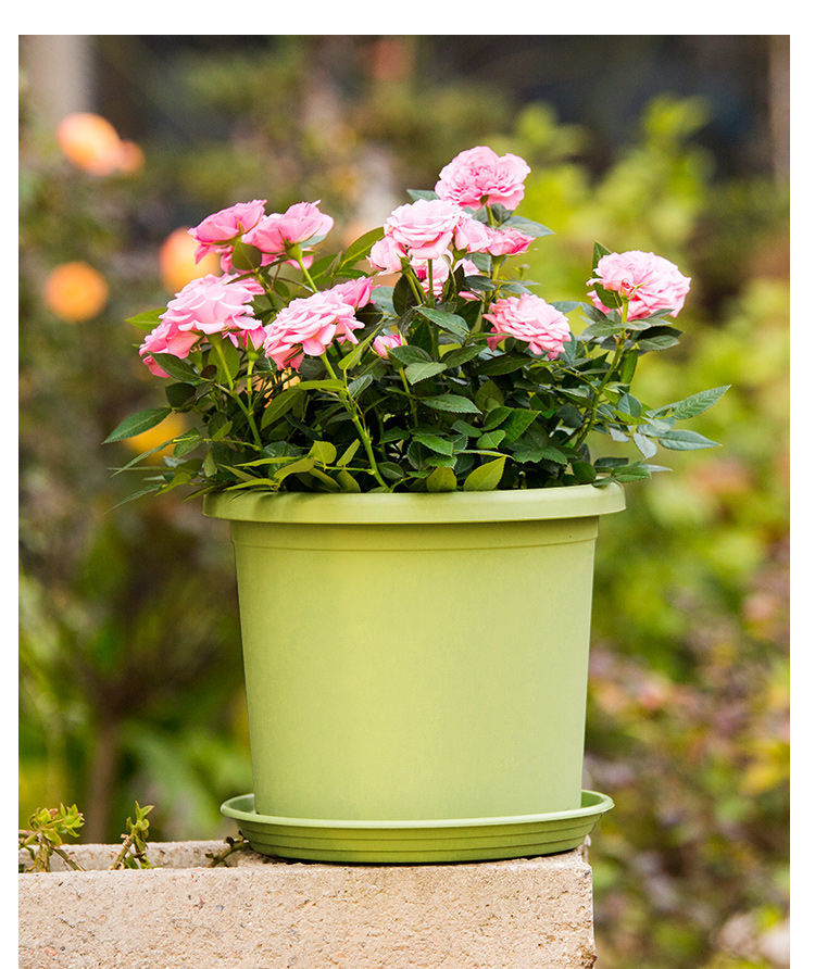 北欧deepot加仑盆月季绿萝大号加厚树脂塑料花盆深蓝无托盘175cm口径3