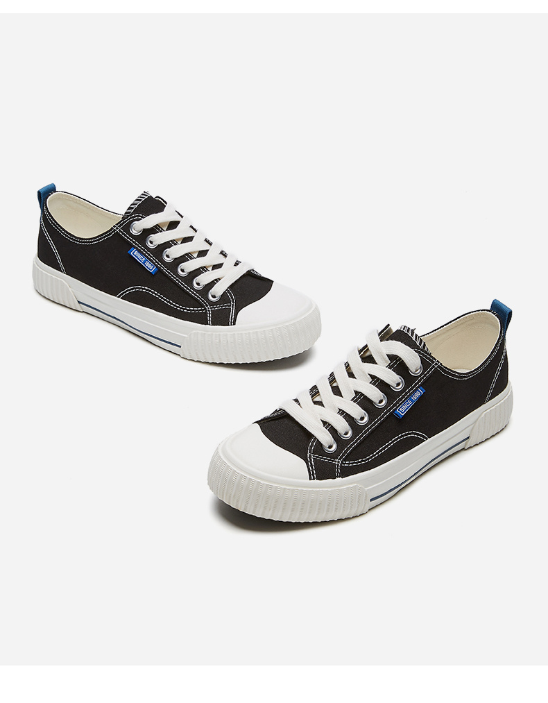 热风男鞋2020年秋季新款男士系带休闲鞋学院风帆布鞋百搭板鞋03米色44