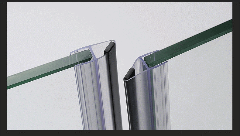 条 玻璃扣条 封边条无框推拉门u型胶条固定镶嵌安装包边密封嵌条护边