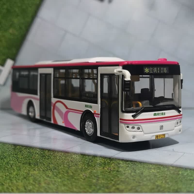 上海公交车玩具巴士客车仿真汽车模型合金闵行11路164闵行11路公交