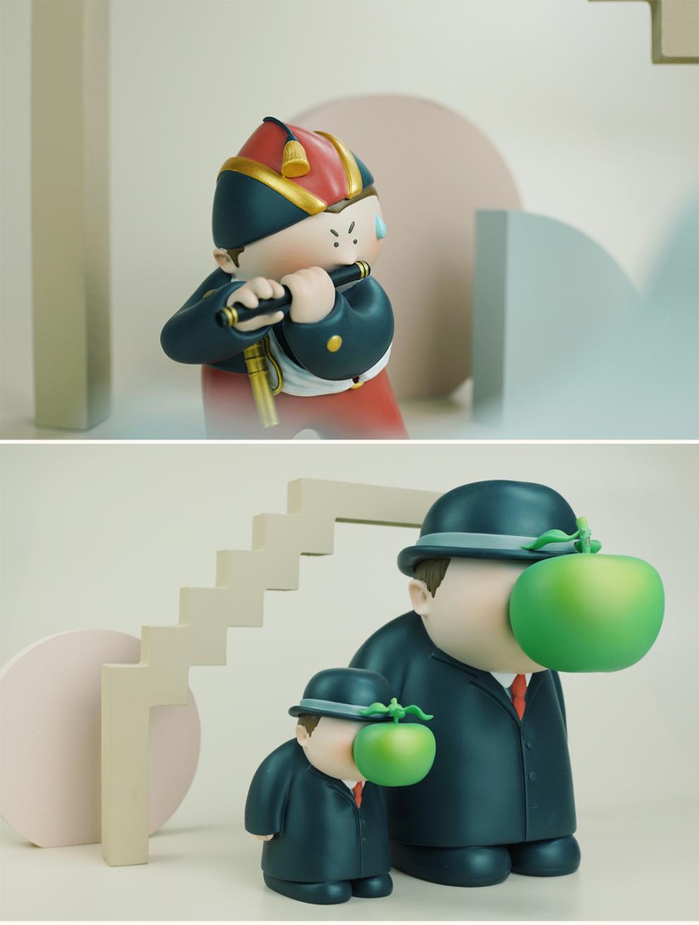 大美术馆 大橘子大艺术家珍珠少女梵高圣诞软装摆件礼物 吹笛子的少年