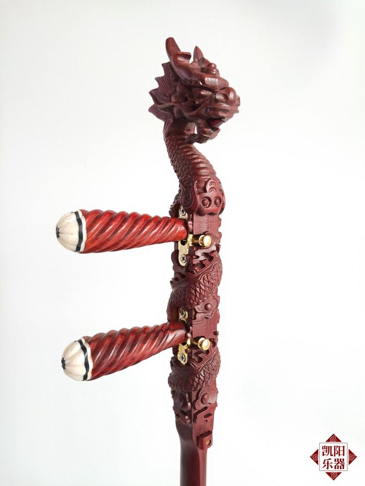 紫檀秦腔板胡杆 盘龙板胡杆子 高音中音秦腔板胡杆琴杆 盘龙圆轴款