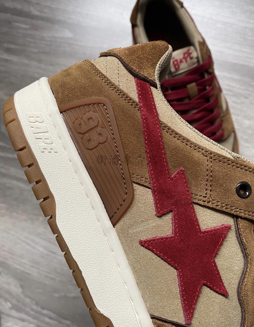 【官方自营旗舰店】bape bapesta板鞋红棕色宇航员流星滑板鞋休闲低帮