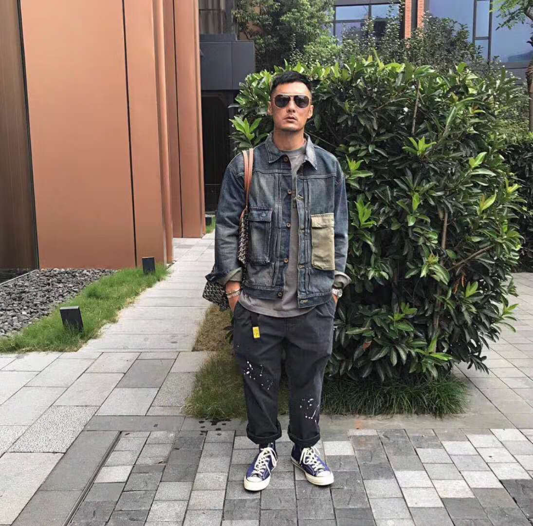 madness潮牌mdns余文乐同款牛仔衣男士夹克外套修身秋冬季港风青少年