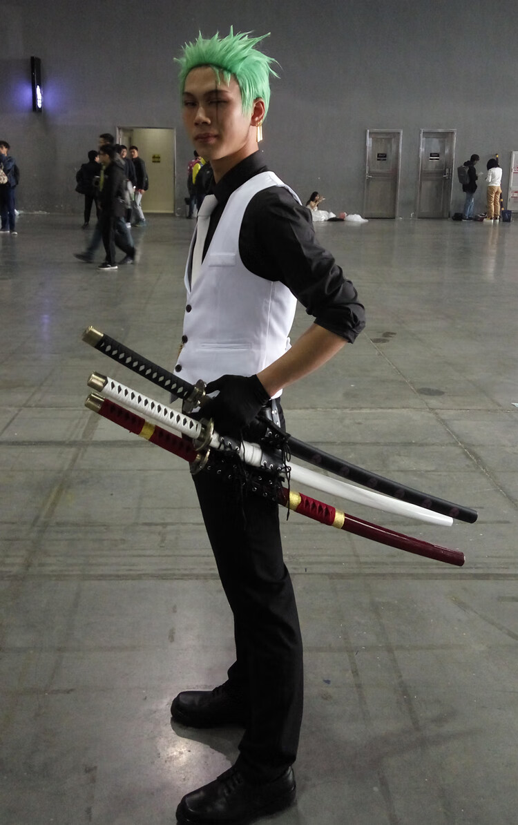 索隆三刀黑刀秋水雪走和道一文字三代鬼彻cosplay动漫木刀道具 雪走