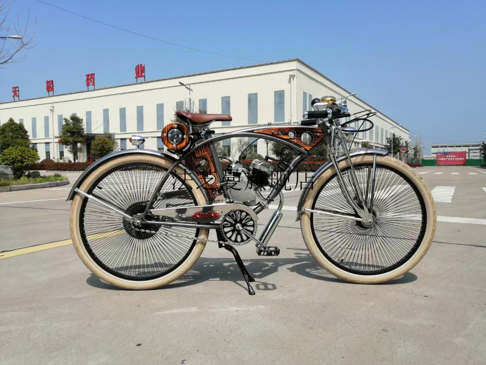 2022新款欧美改装自行车哈雷摩托车手工收藏品艺术展览品展厅吸睛豪华