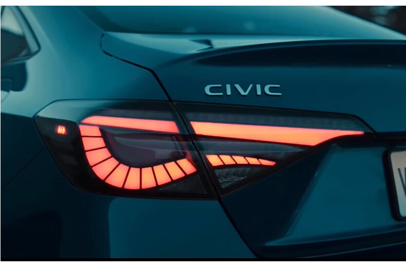 适用于十一代思域尾灯总成改装龙鳞尾灯led后尾灯流光转向灯 11代思域