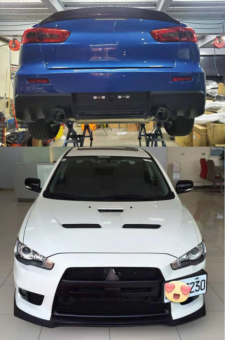 三菱翼神改装evo大包围适用于翼gtrgtr前杠varisvaris款后保险杠 evo