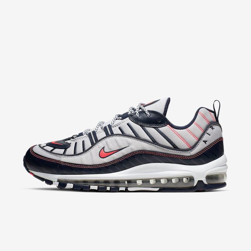 耐克nikeairmax98气垫缓冲运动子弹头男跑步鞋ct1173blackbluewhite