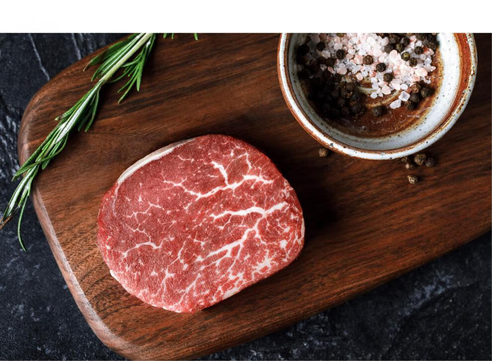 神泽牛肉 神泽雪花牛肉m5菲力牛排原切儿童谷饲安格斯牛柳生鲜新鲜