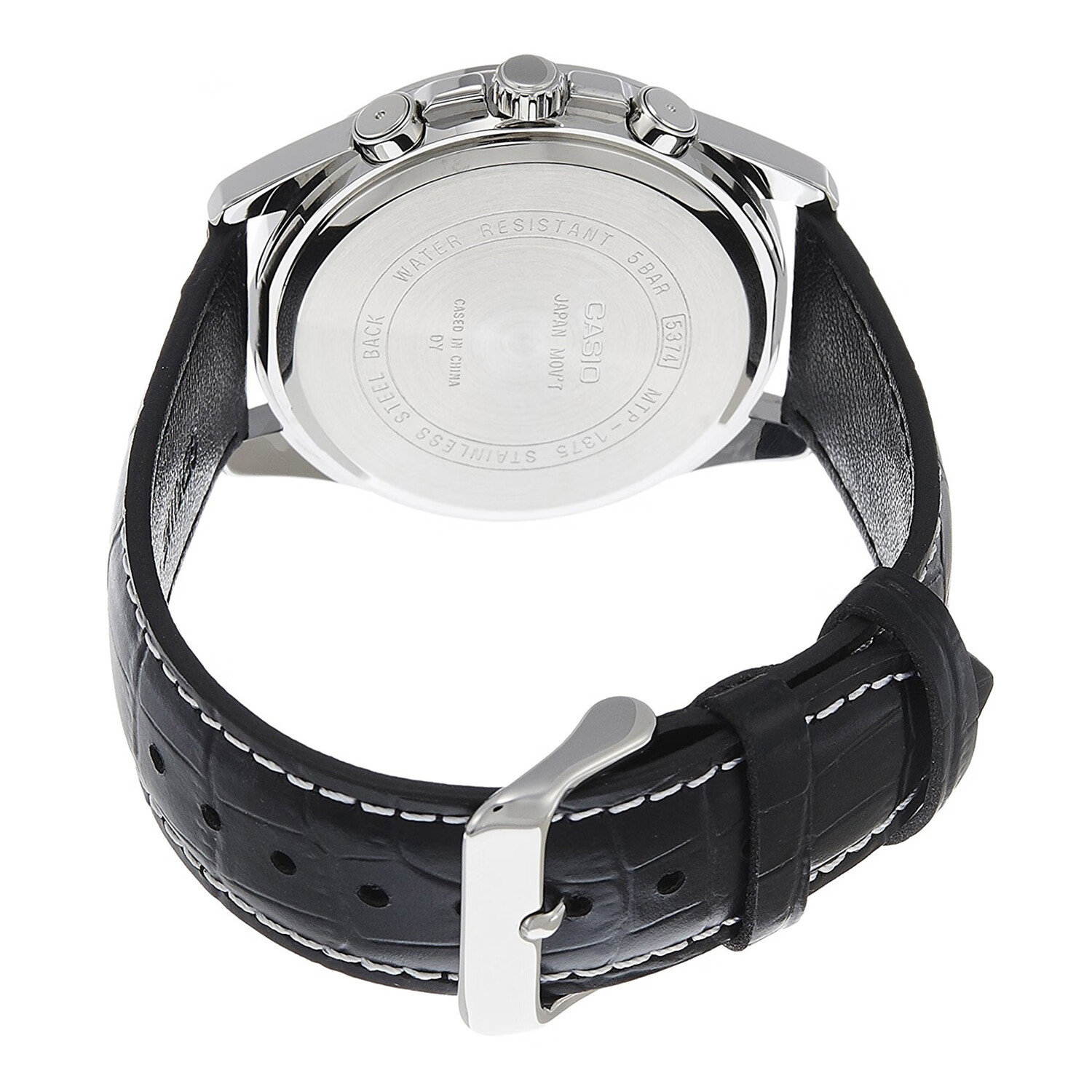 卡西欧(casio) 手表男防水三眼石英表白领商务男士钢铁之心mtp-1375l