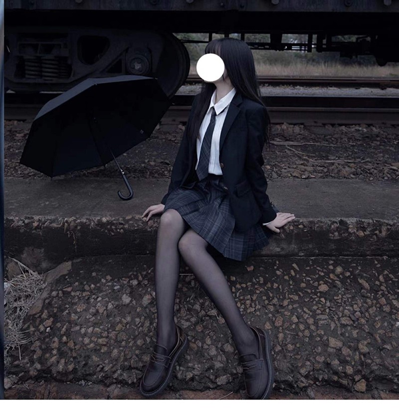 binxun黑丝学姐jk制服夏季套装纯欲风学院风格裙日系正原创品半身裙