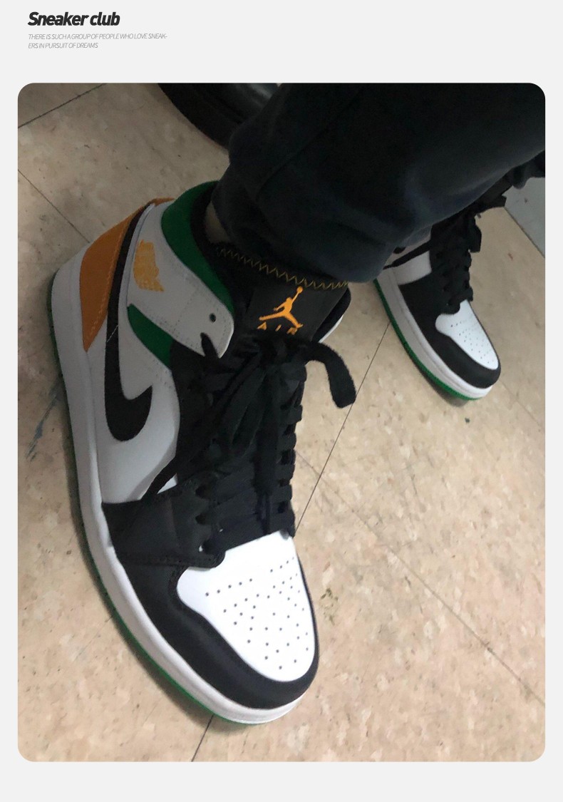 nike耐克aj1airjordan1aj1白绿橙拼接篮球鞋85254285254210144