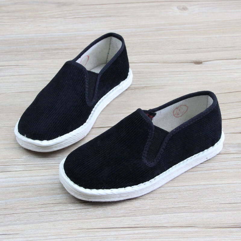 春夏新品老北京布鞋黑色儿童布鞋男透气童鞋春秋宝宝学步鞋演艺舞蹈鞋