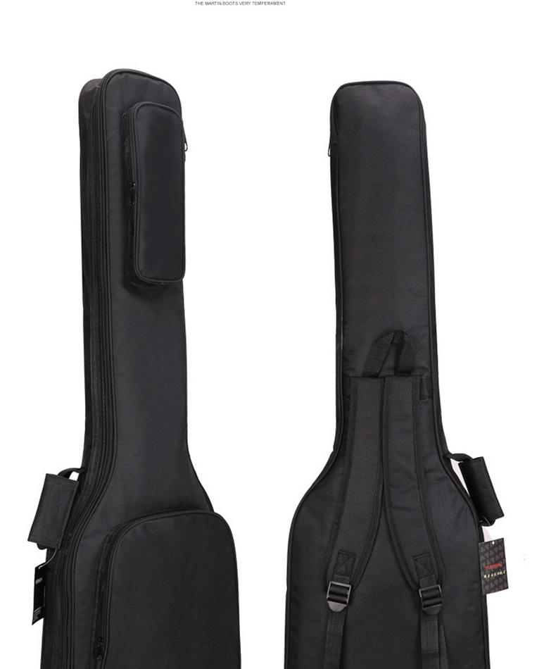 yuedong电吉他包电贝司贝斯袋加厚牛津布海绵乐器琴套黑双肩背包电