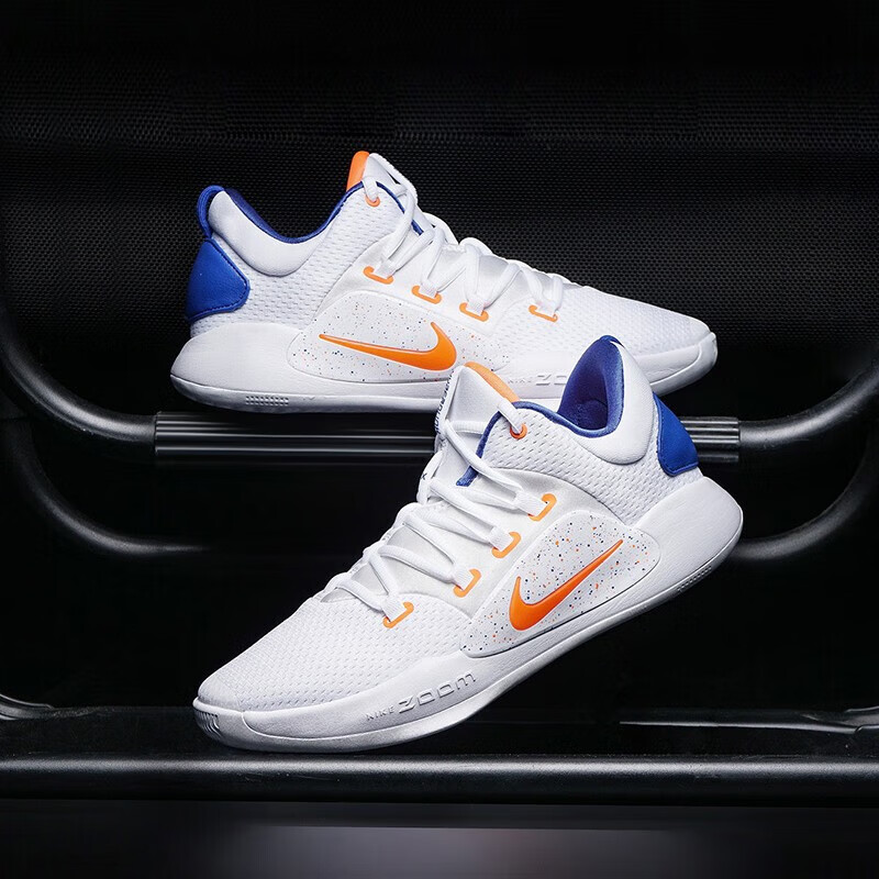 耐克nike男鞋hyperdunk x low 尼克斯 白橙蓝 耐磨防滑 低帮实战篮球