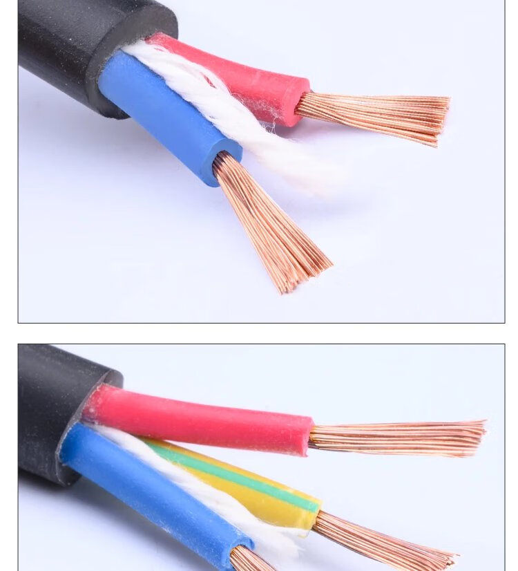 15，【現發】電線電纜線2芯3芯護套線家用軟線1.5/2.5/4/6平方220v電 國標3芯2.5平方2800W+插頭插座 5m