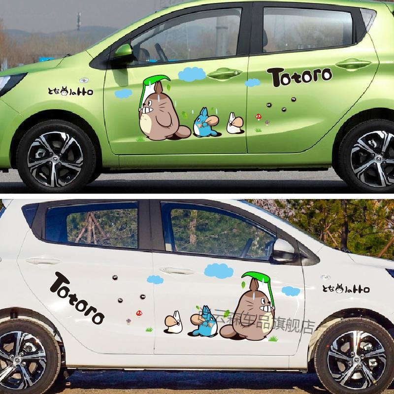 适用长安奔奔车贴纸卡通可爱装饰贴车身两侧拉花大面积改装nk史迪奇一