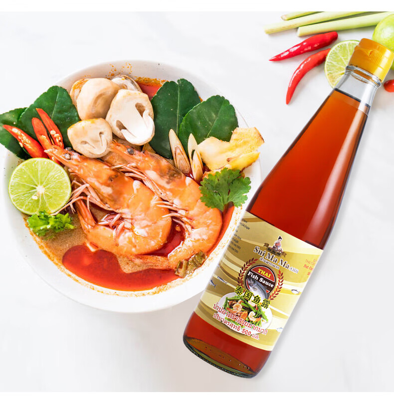 泰国原装进口 水妈妈牌 泰国鱼露500ml 凤尾鱼汁冬阴功汤泰国菜泰式