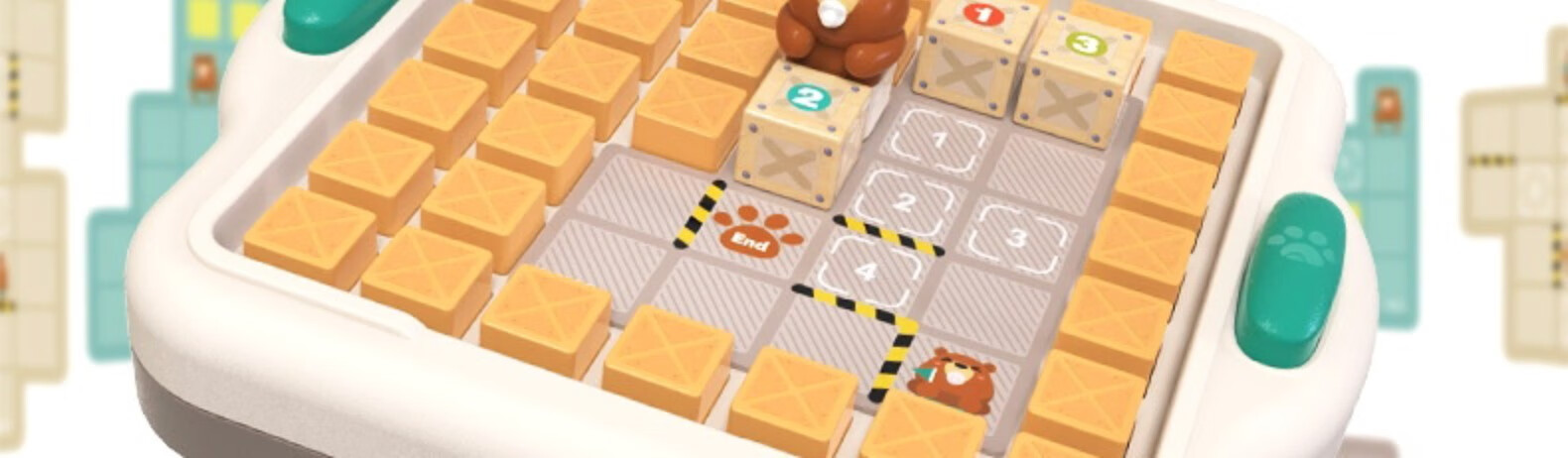 特宝儿小熊推箱子儿童思维逻辑训练专注力互动家庭通关桌游戏小熊推箱