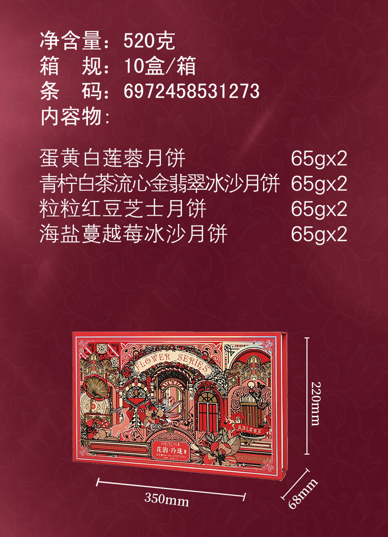 金田源食品专营店商品编号:10056119674535商品名称:香港美诚月饼礼盒