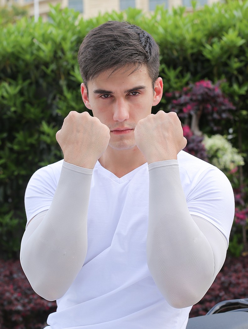 cicodaa冰丝袖套男手肘套冰爽护臂篮球男女肘关节套户外骑行运动袖套