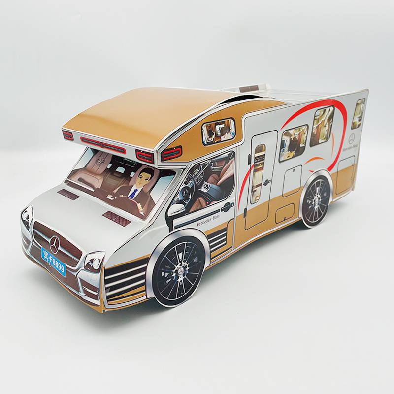 祭祀纸扎汽车清明豪华奔驰房车纸扎立体汽车黄烧纸钱清明中元春节周年