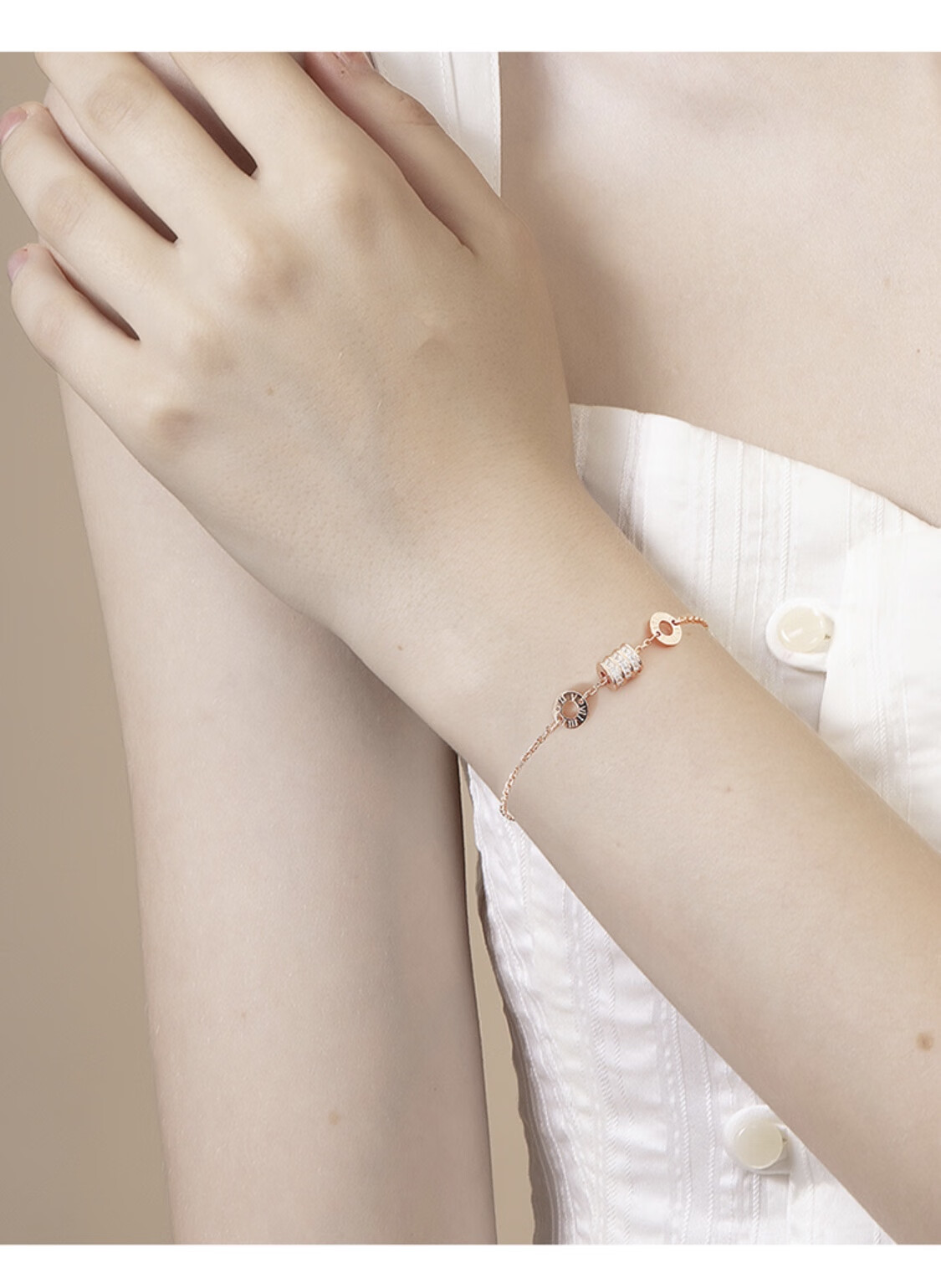 fanci范琦【小蛮腰系列】幸运小蛮腰手链玫瑰金女小众欢芬(huanfnne)