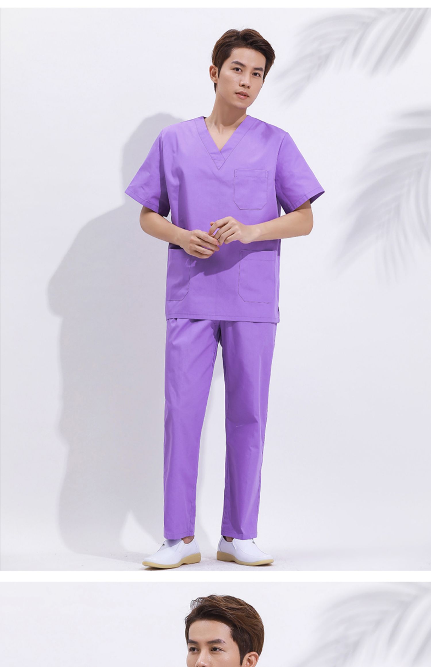 洗手衣手术室薄款纯棉夏季短袖刷手长袖男医生隔离牙科口腔工作服牙科