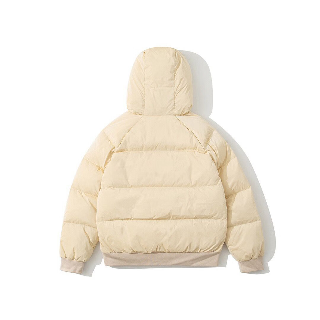 b洋基队ny2022韩国磨砂哑光白鸭绒保暖蓬松柔软羽绒服男057 米白色