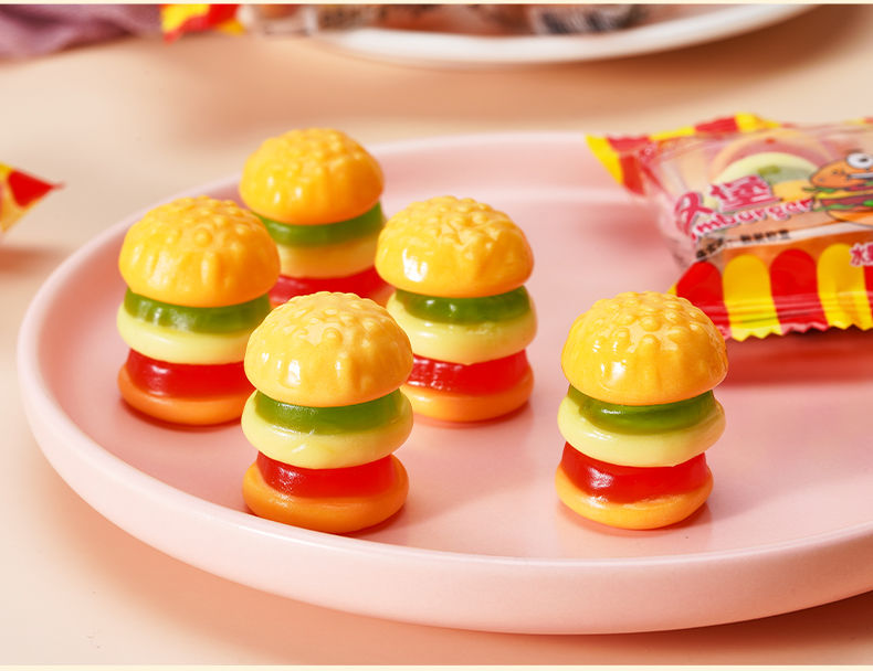 橡皮汉堡糖果汁橡皮糖网红创意可爱汉堡软糖礼包糖果零食批发 买50g